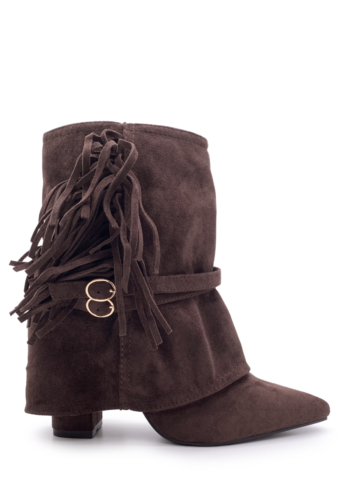 FABIOLA - Tronchetti in camoscio con risvolto