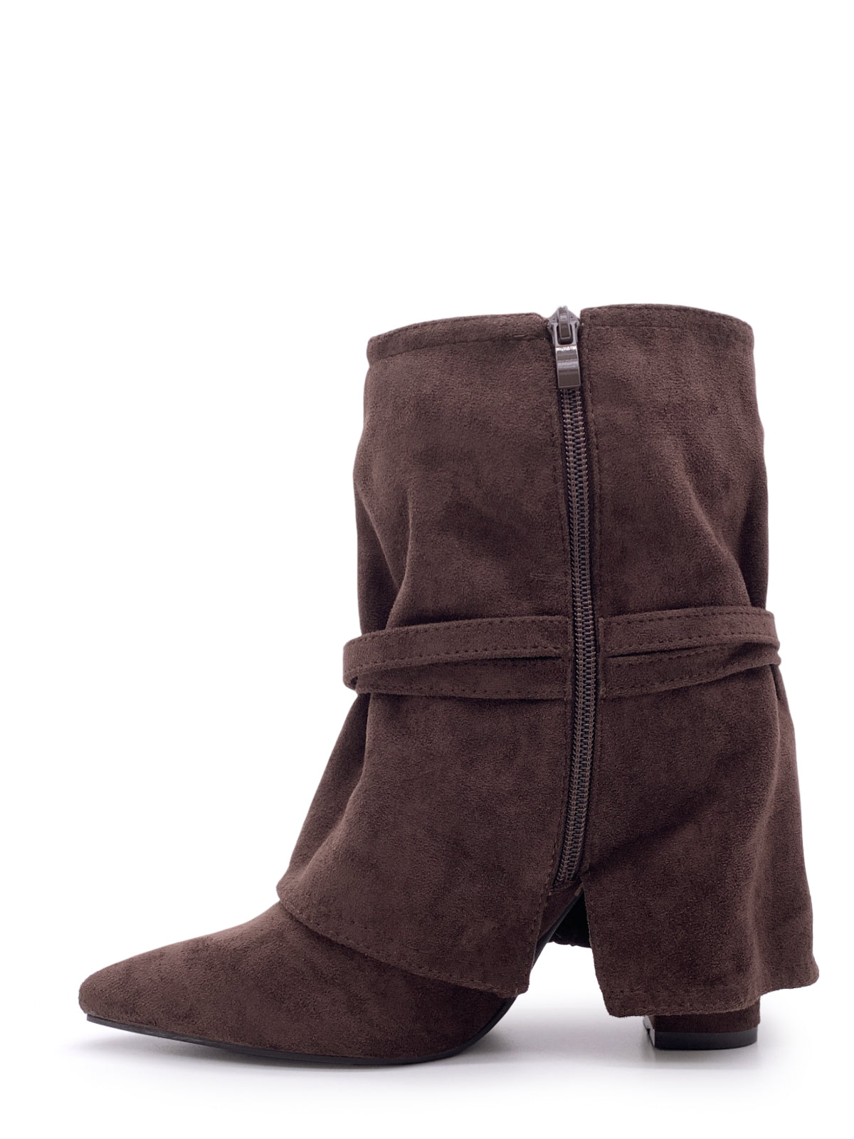 FABIOLA - Tronchetti in camoscio con risvolto