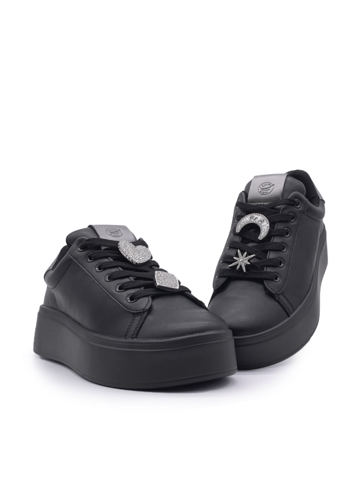 FELISHA - Sneakers in ecopelle e camoscio con stringhe e accessori in strass