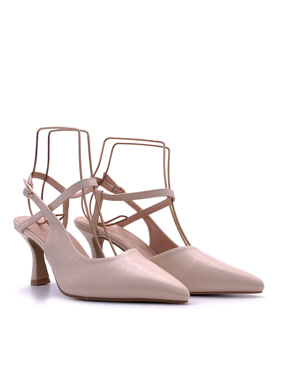 GINGER - Decolletè Slingback in ecopelle con cinturino