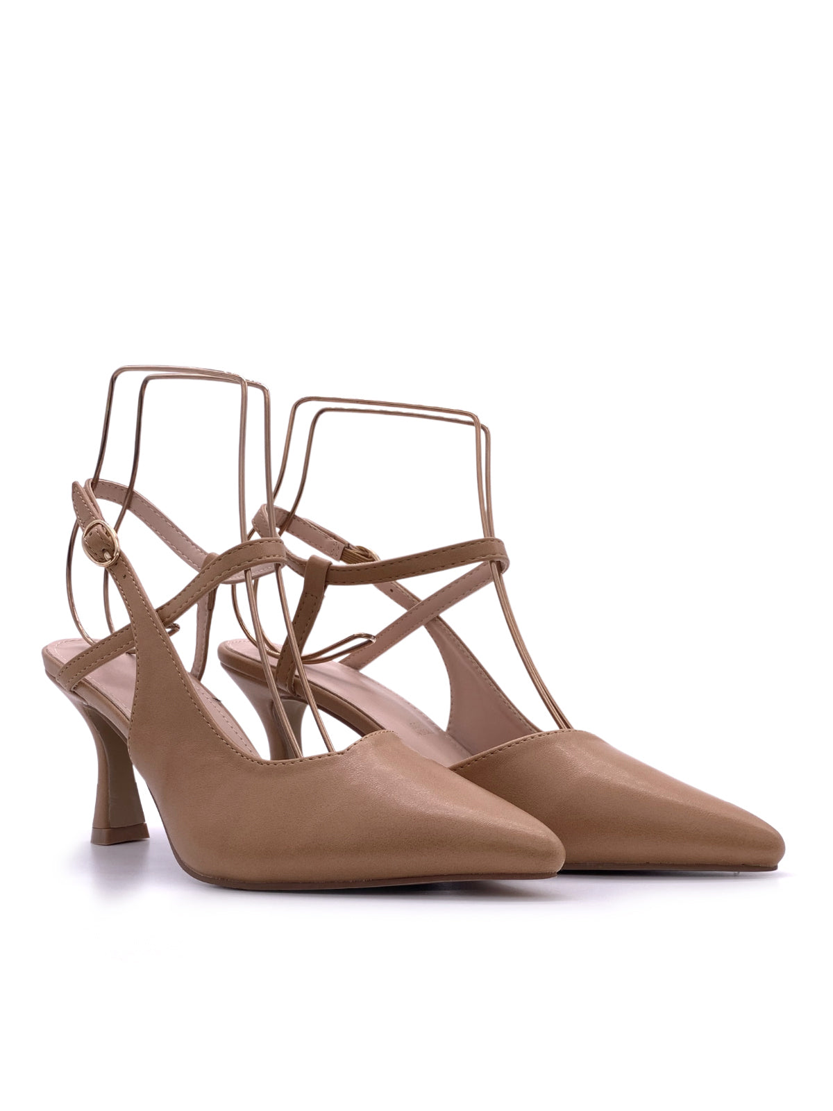 GINGER - Decolletè Slingback in ecopelle con cinturino