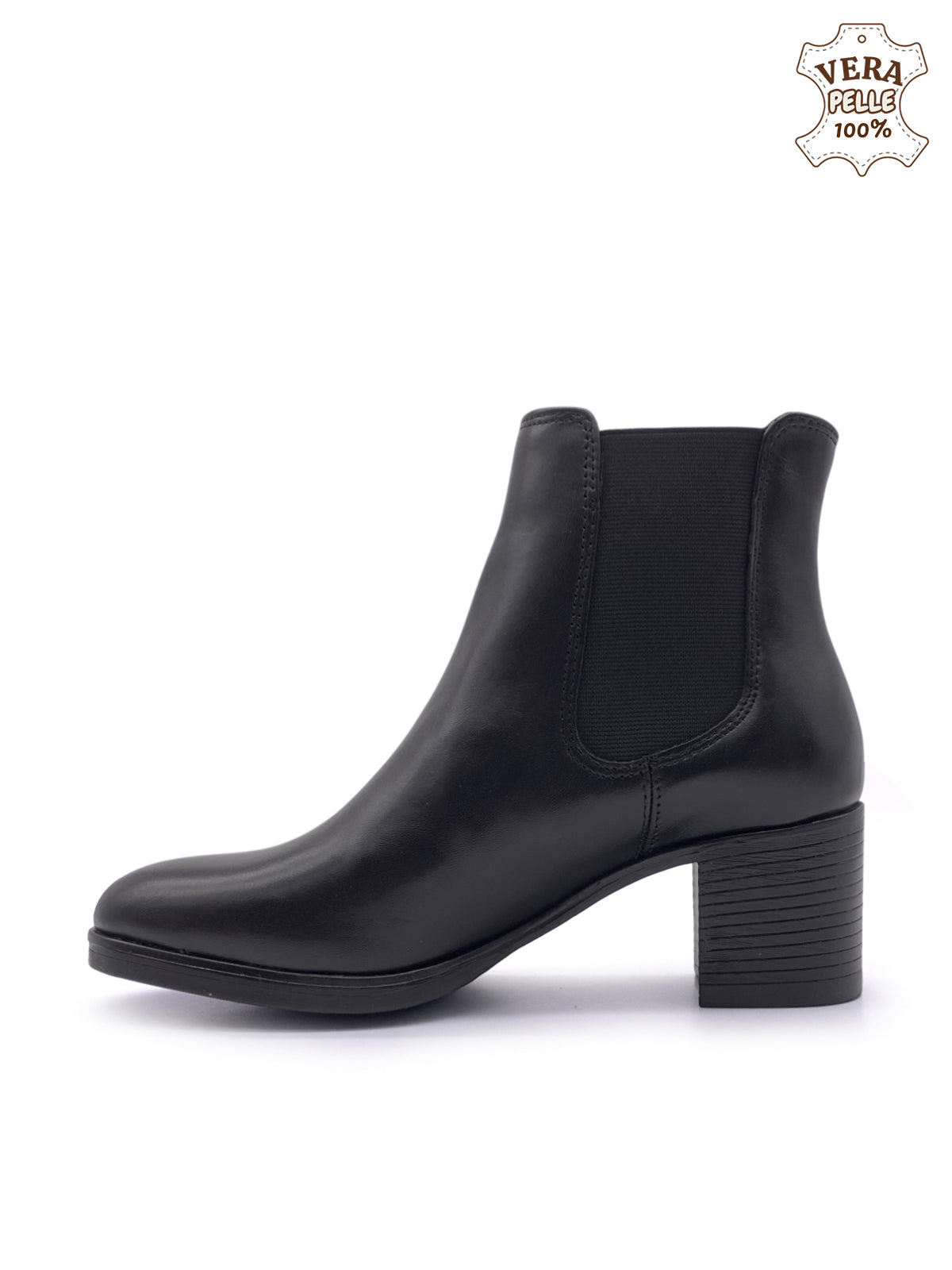GINNY - Tronchetti in Vera pelle con elastici