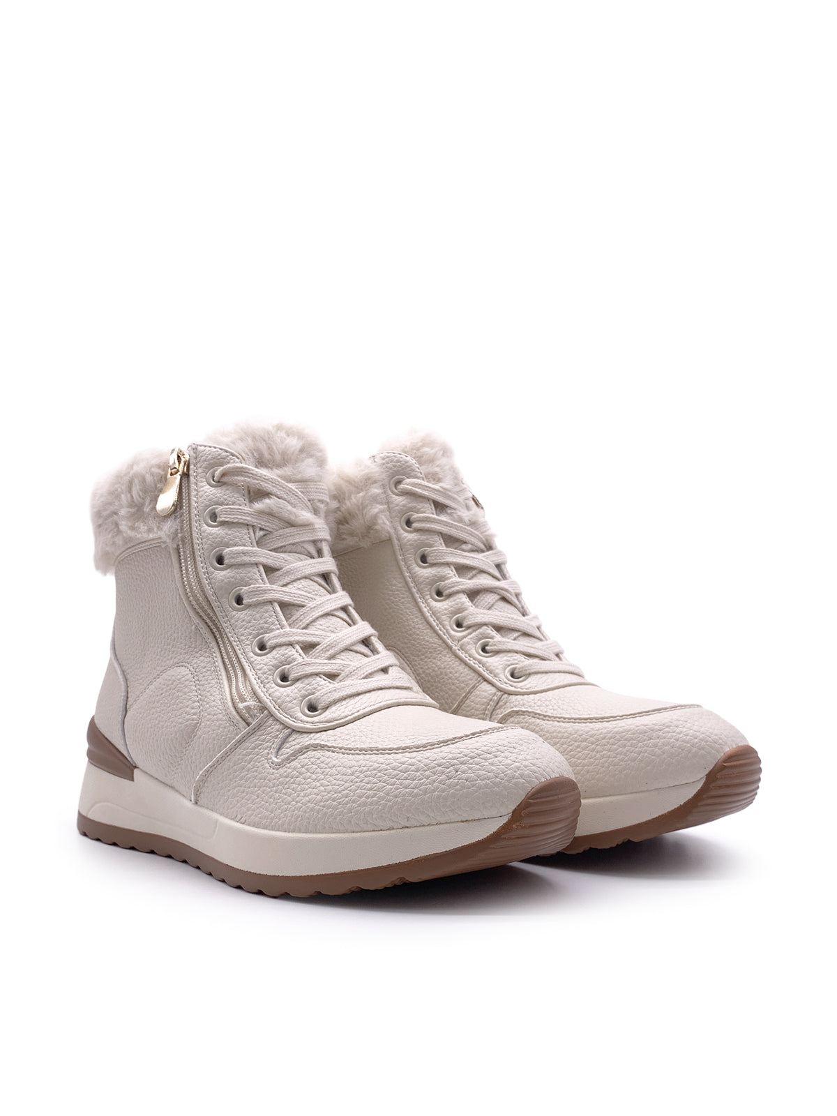 GIONA - Sneakers eskimo con stringhe e zip