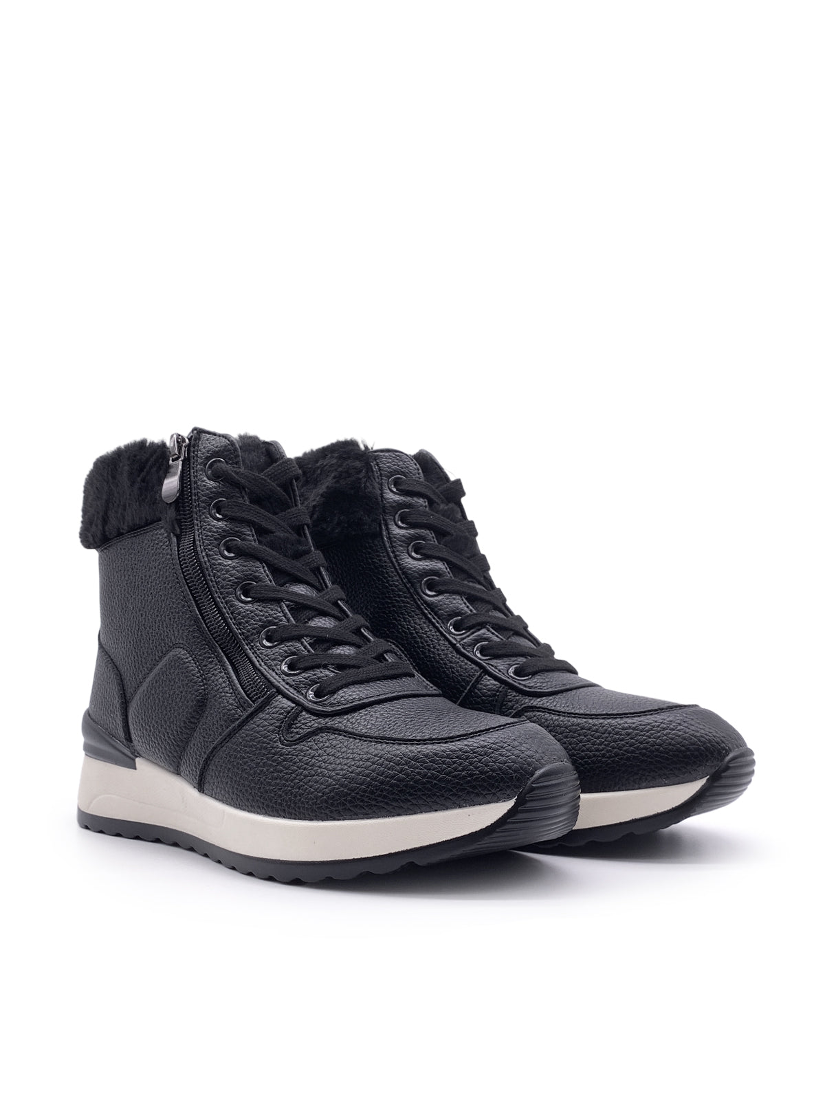 GIONA - Sneakers eskimo con stringhe e zip