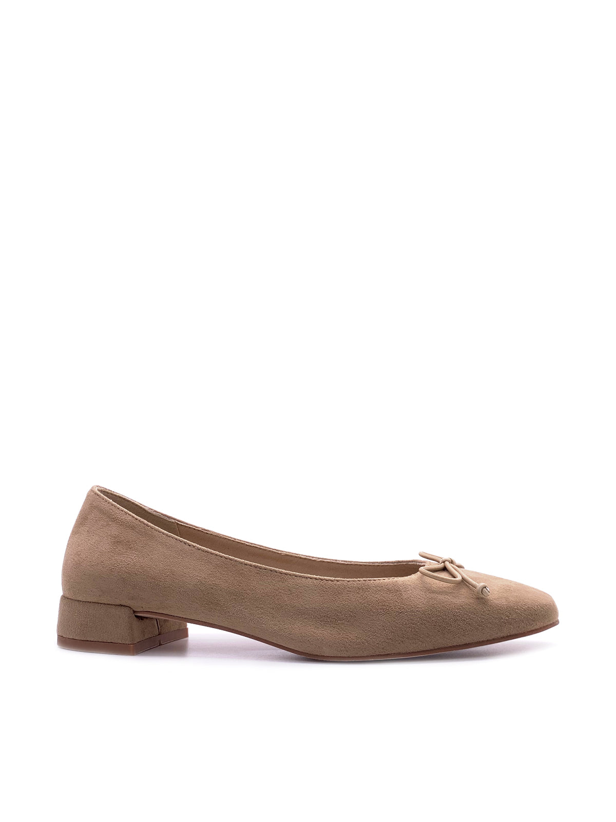 GISELLA - Ballerine in camoscio con tacco basso
