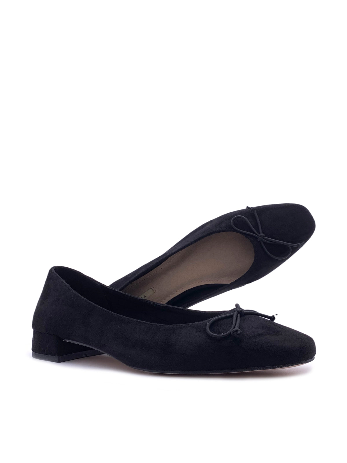 GISELLA - Ballerine in camoscio con tacco basso