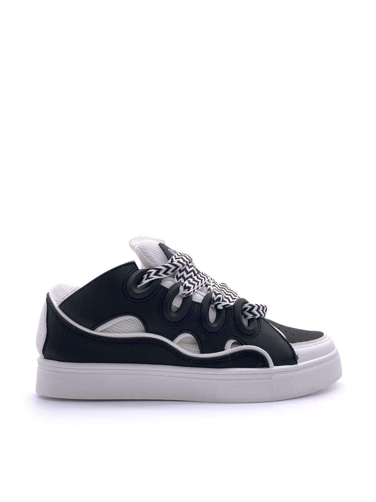 GIUSY - Sneakers in ecopelle e tessuto con stringhe
