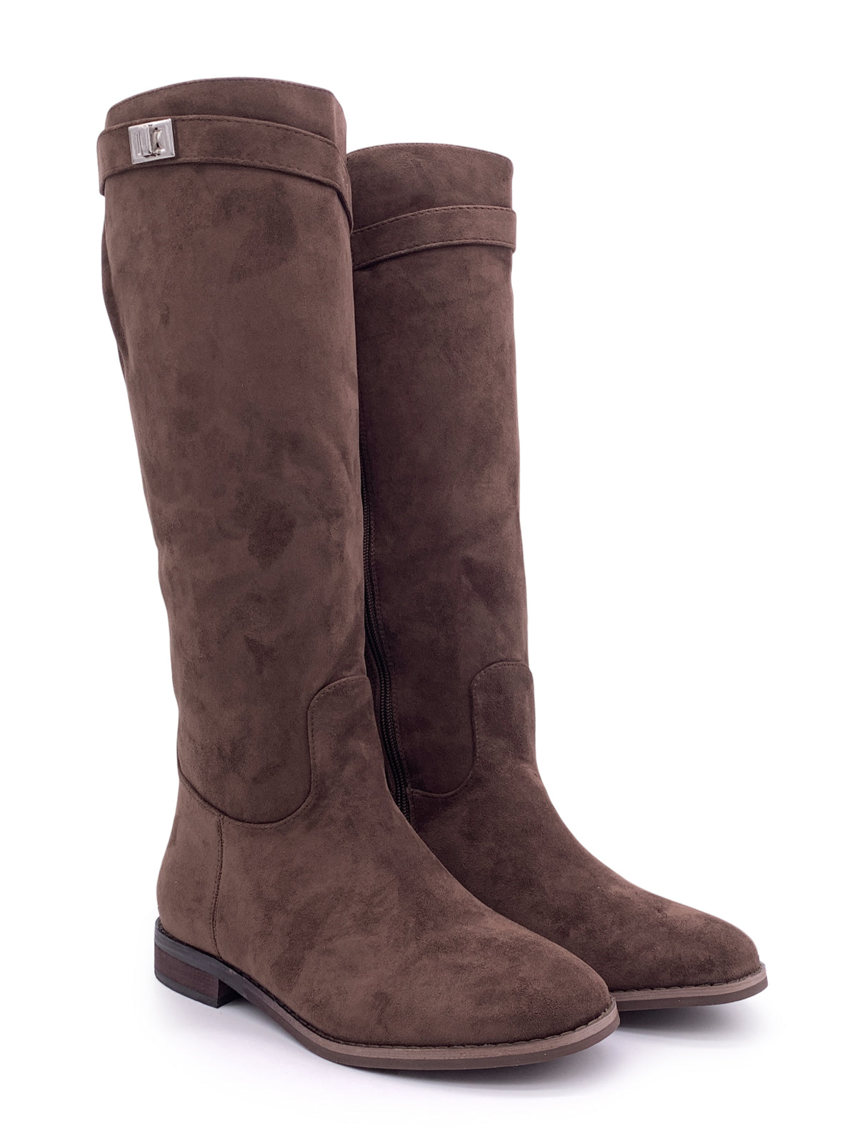 HADLEY - Stivali in camoscio con fibbia decorativa