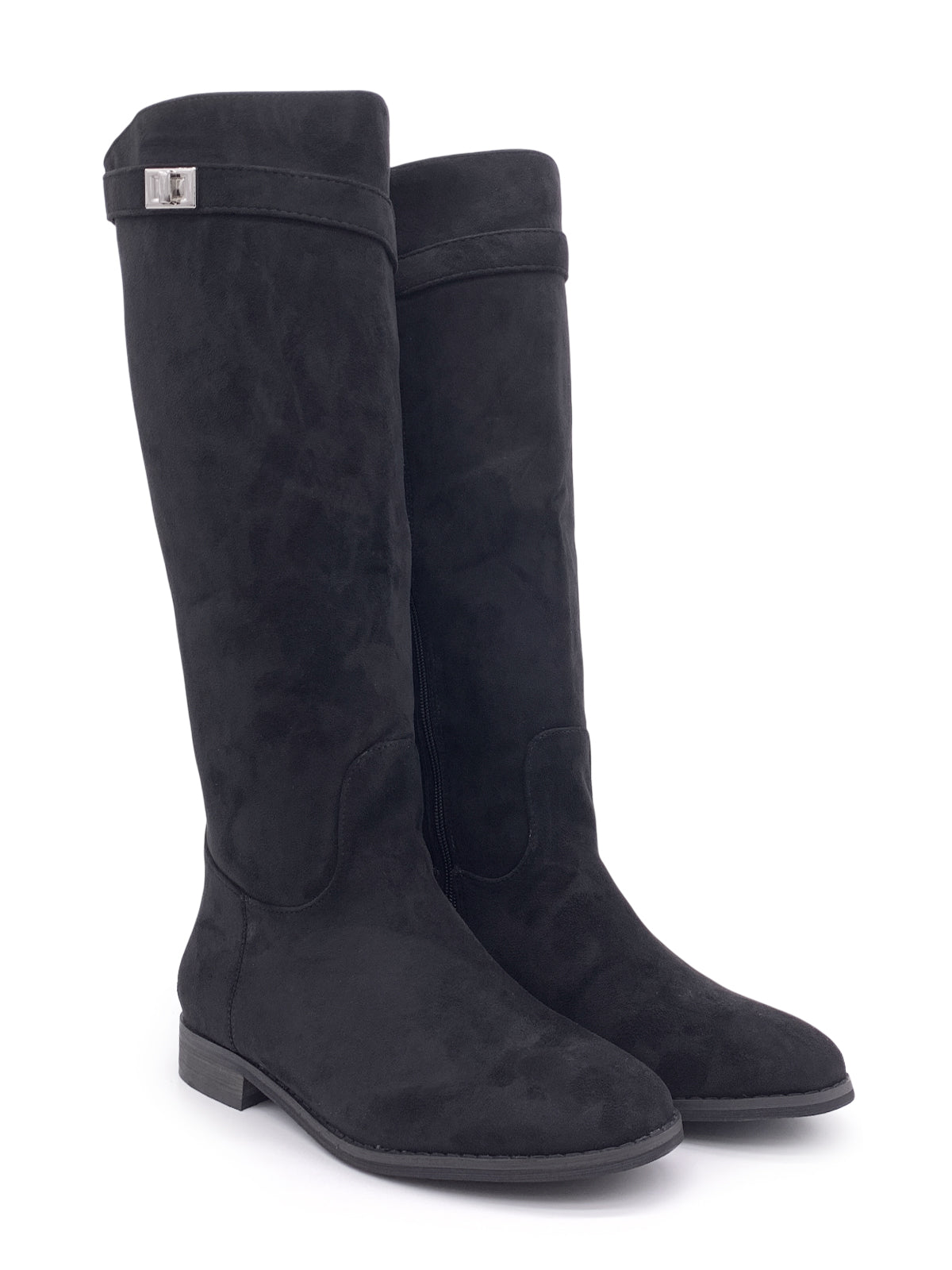 HADLEY - Stivali in camoscio con fibbia decorativa