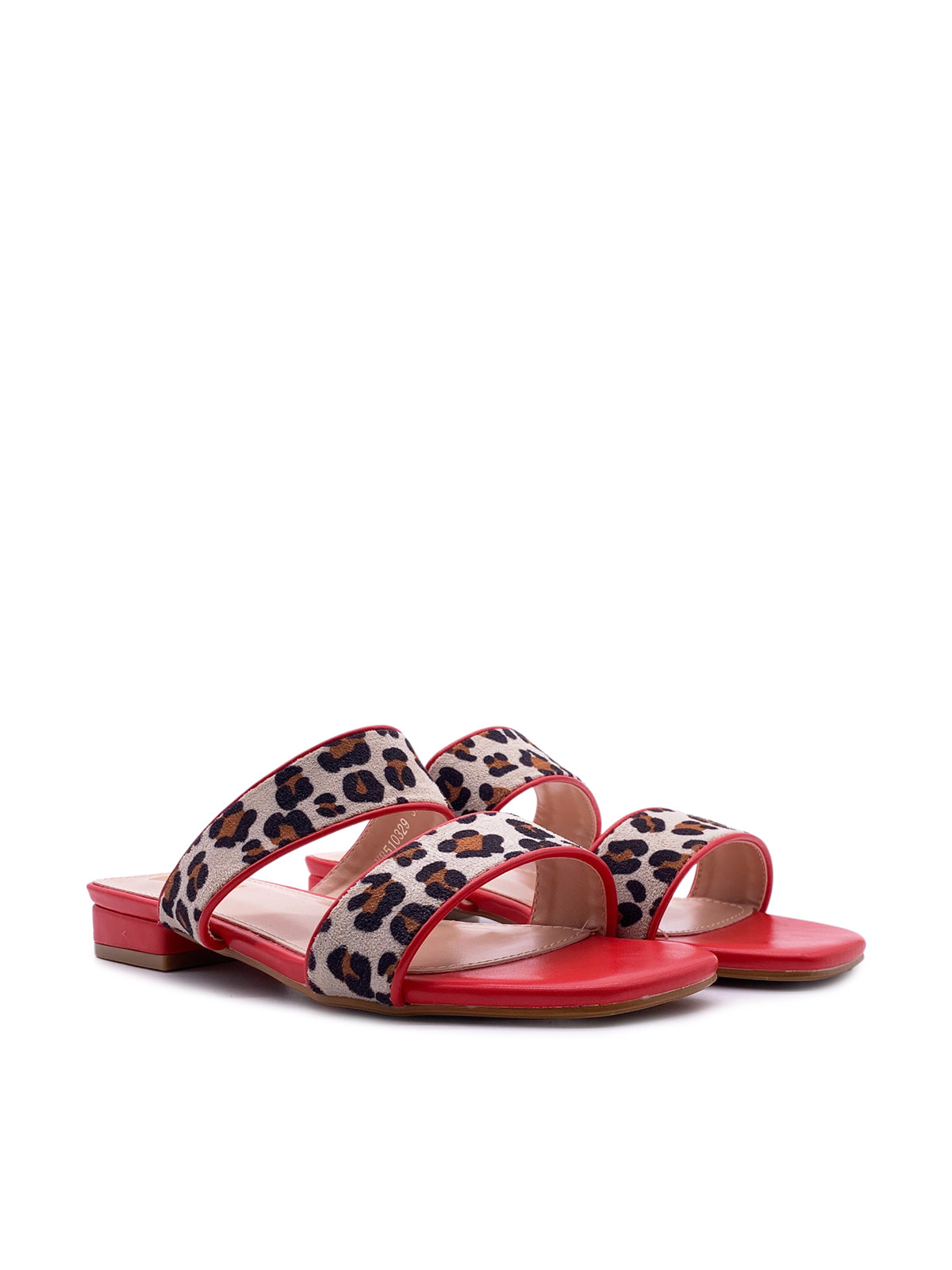 HOLLY - Sandali in ecopelle e tessuto animalier