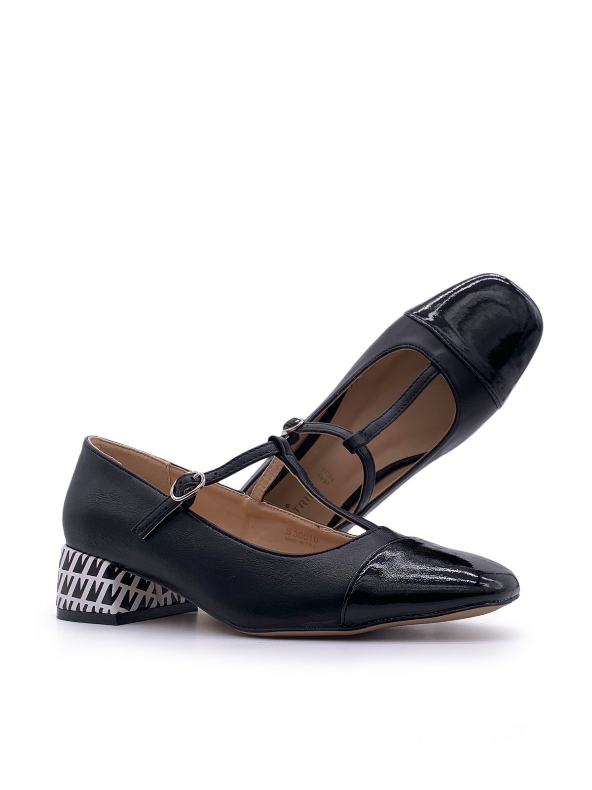 HOPE - Ballerine Mary Jane in ecopelle con tacco largo