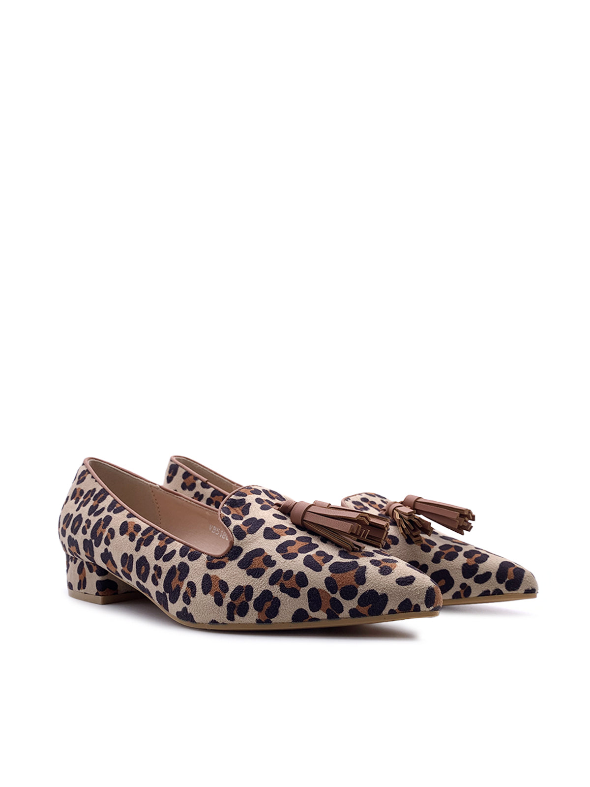IARA - Ballerine in camoscio animalier con nappina