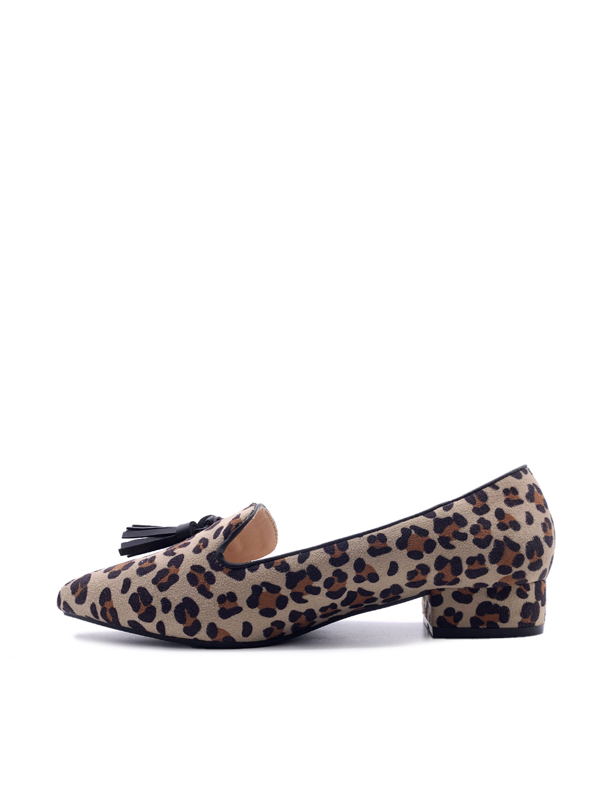 IARA - Ballerine in camoscio animalier con nappina