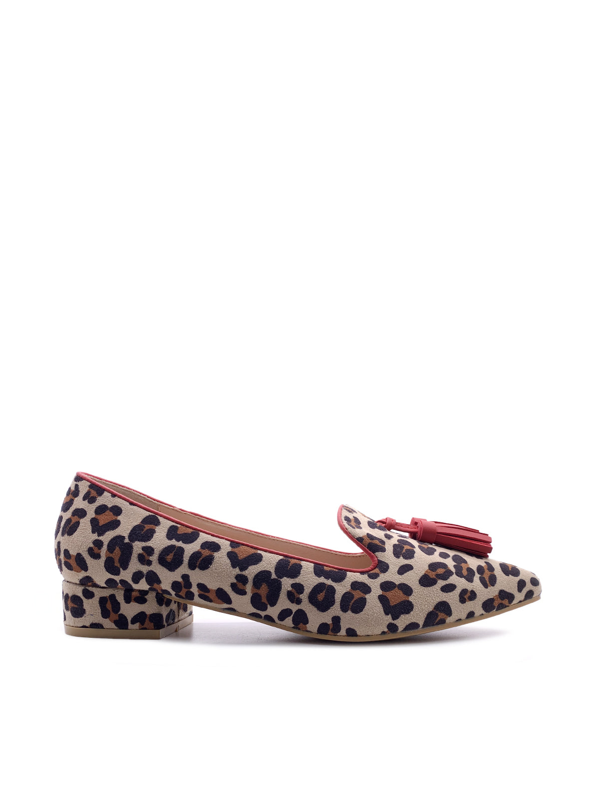 IARA - Ballerine in camoscio animalier con nappina