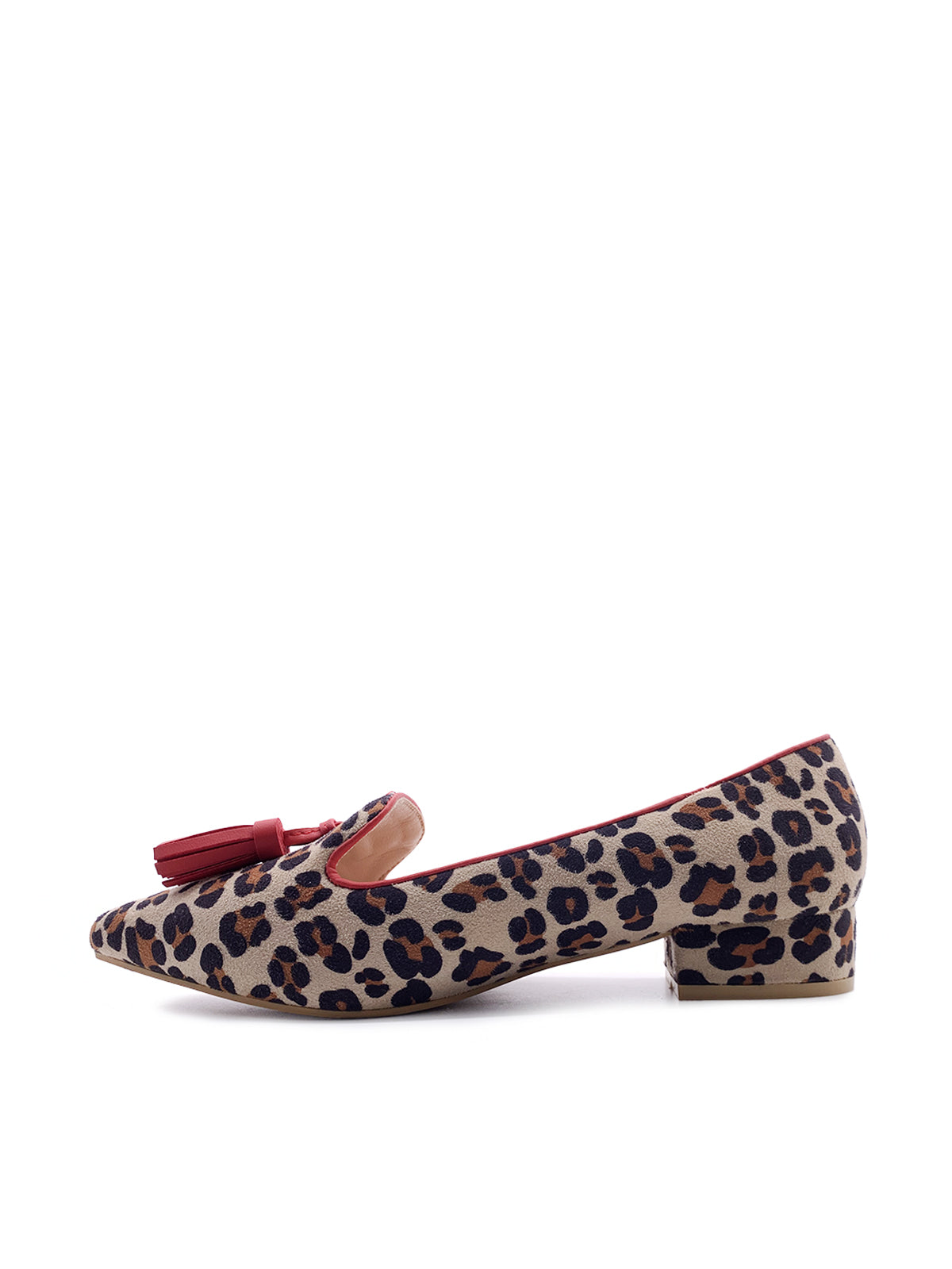 IARA - Ballerine in camoscio animalier con nappina