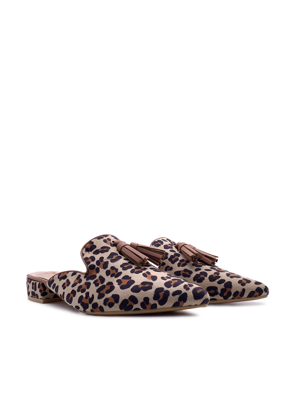 INGRID - Sabot in camoscio animalier con nappina