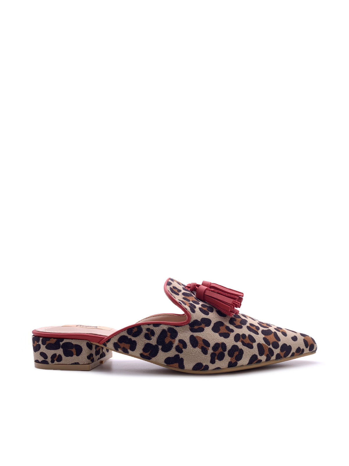 INGRID - Sabot in camoscio animalier con nappina