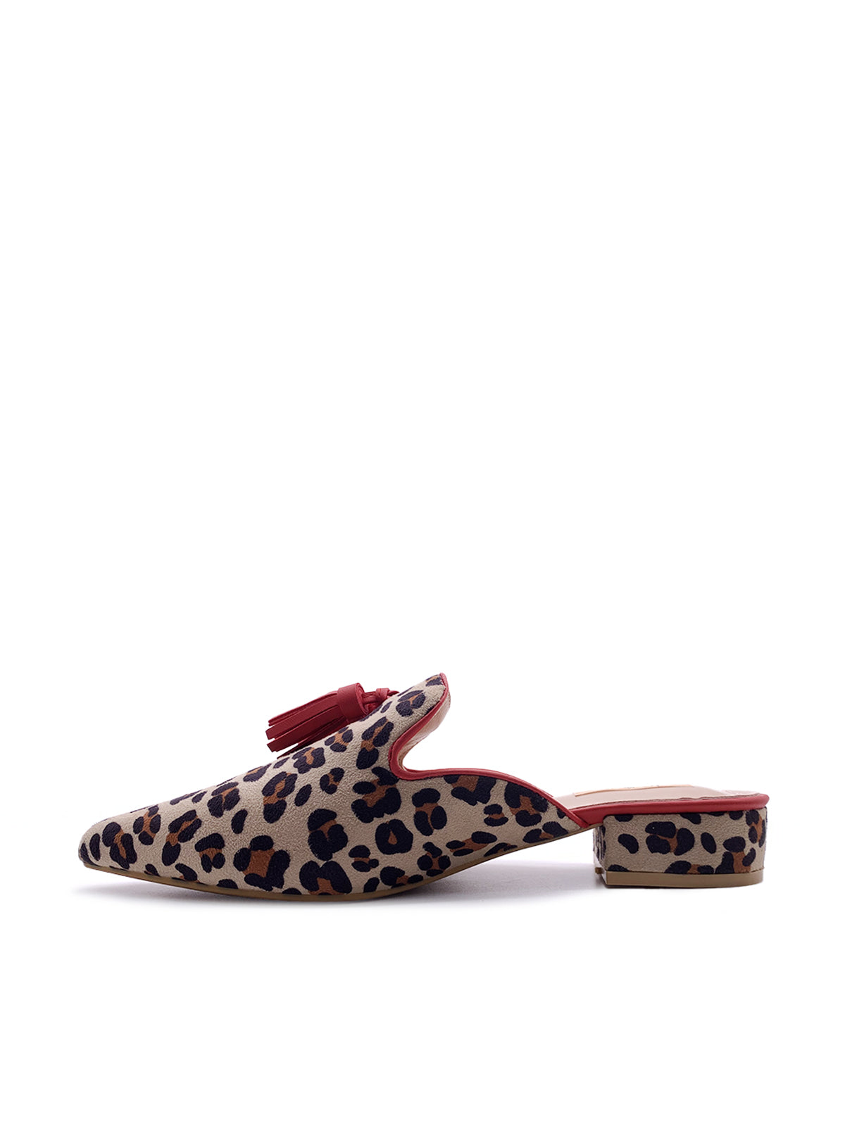 INGRID - Sabot in camoscio animalier con nappina