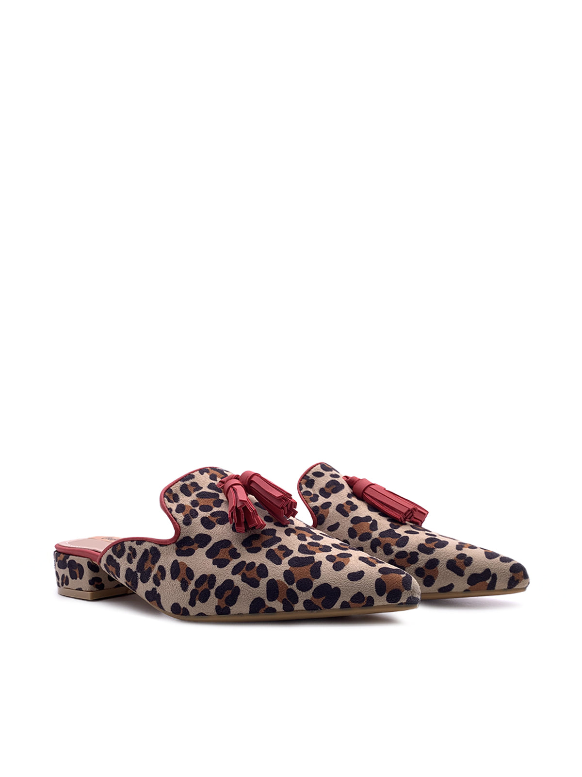 INGRID - Sabot in camoscio animalier con nappina