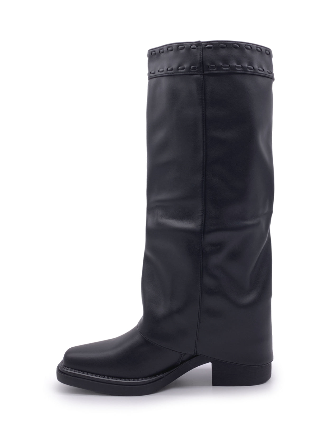 ISADORA - Stivali in ecopelle con risvolto e punta quadrata