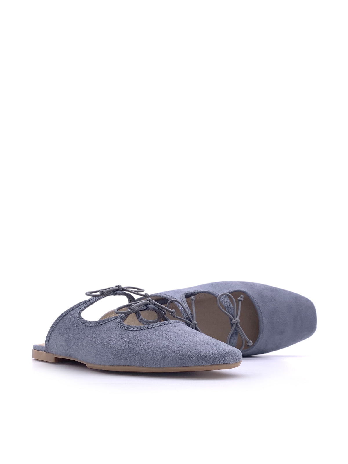 IVANA - Sabot in camoscio con fiocchi decorativi
