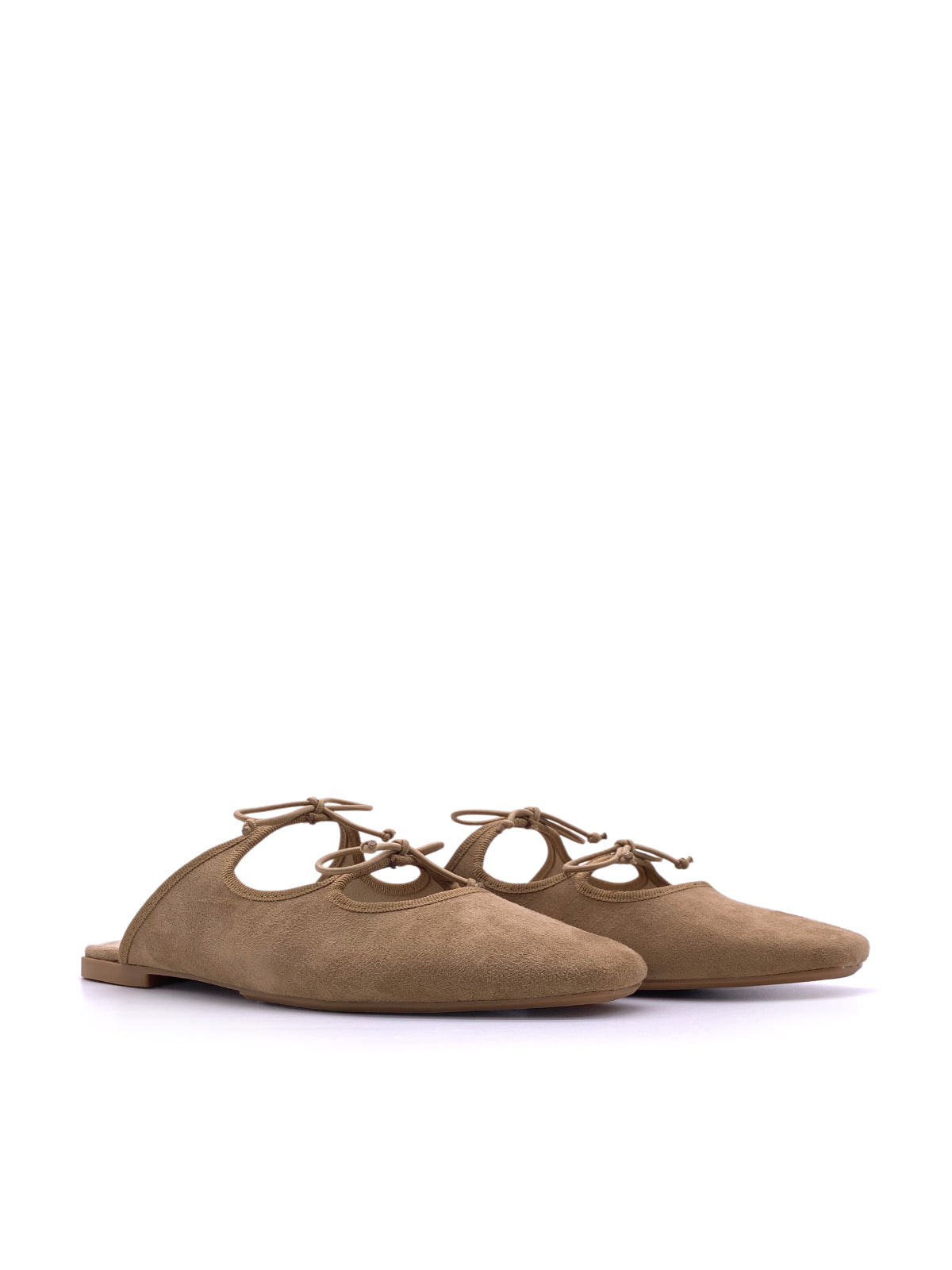 IVANA - Sabot in camoscio con fiocchi decorativi