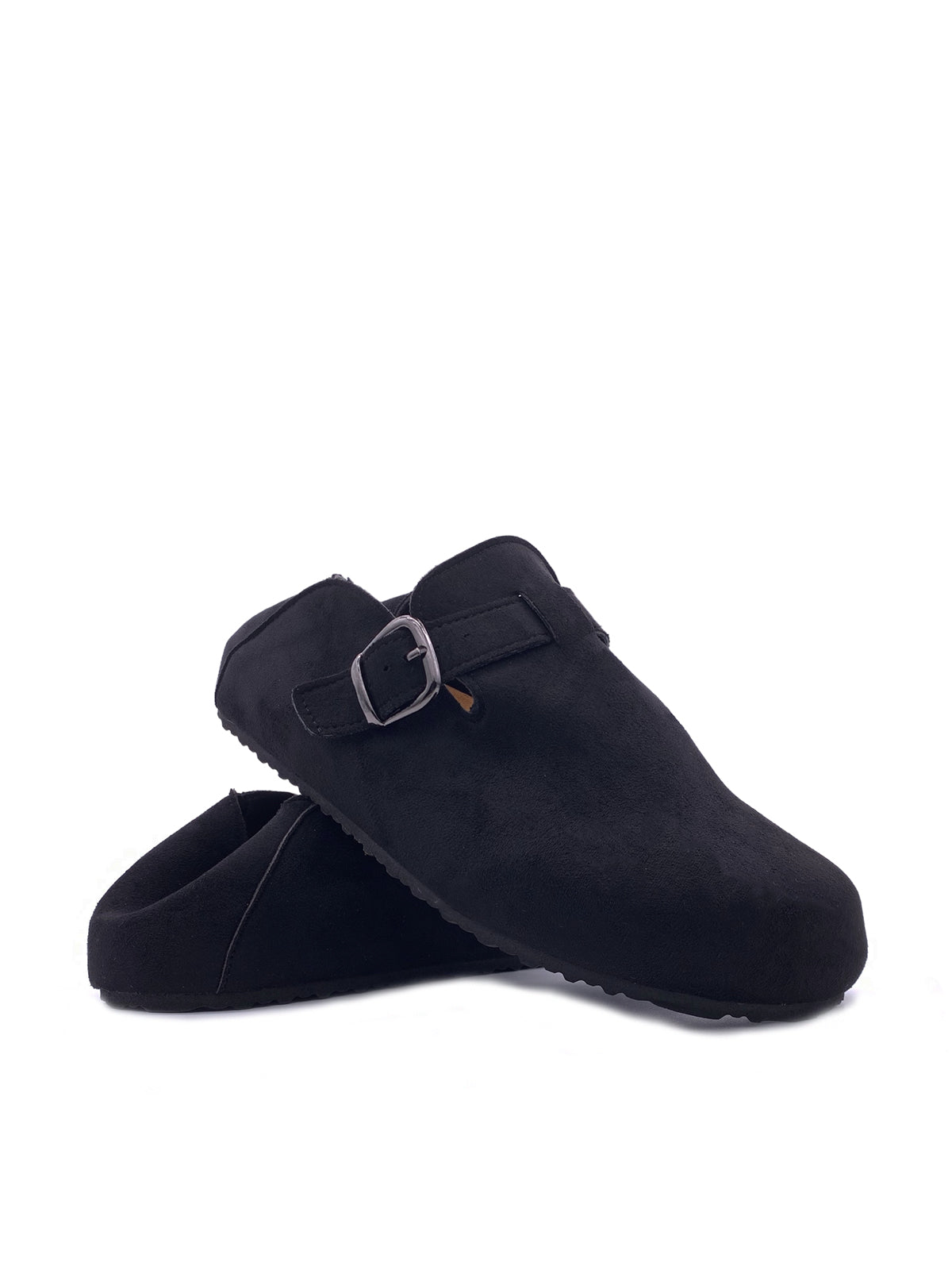 JENNIFER - Sabot in ecocamoscio con fibbie