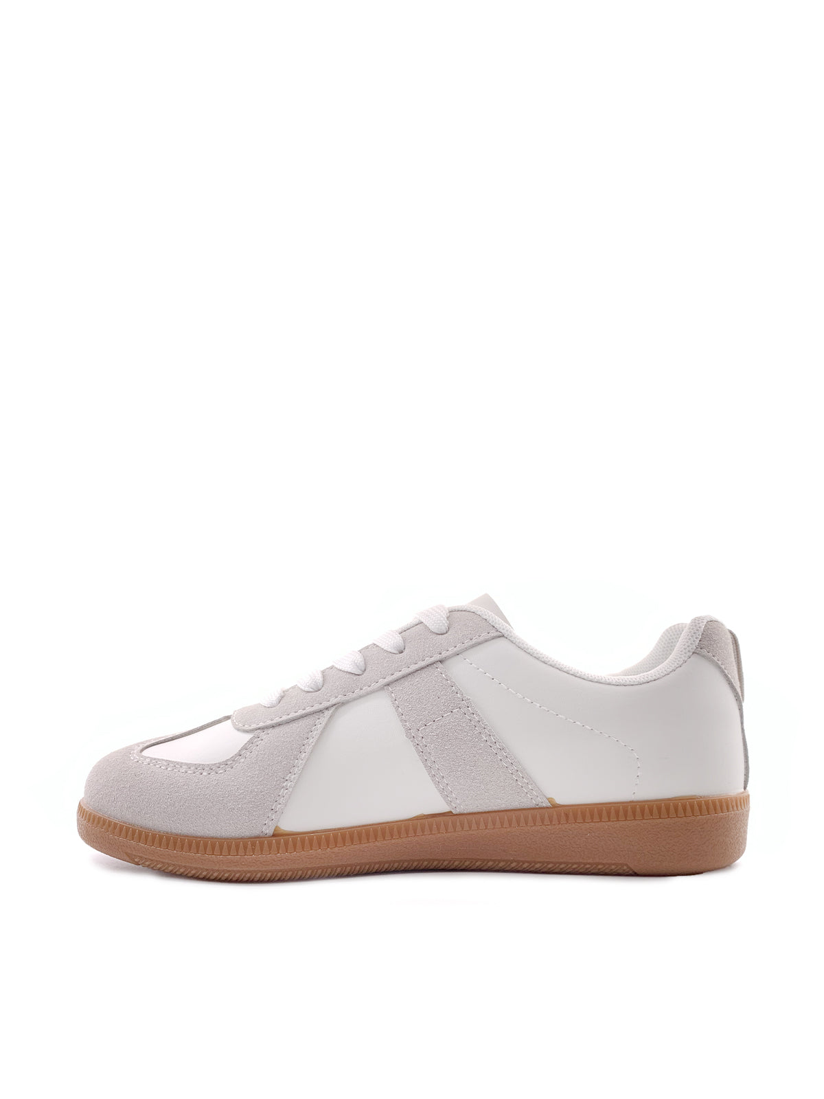 KENDALL - Sneakers in ecopelle e camoscio con stringhe