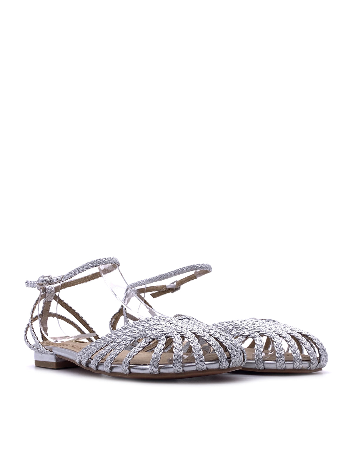 LACEY-Sandali in ecopelle con trecce