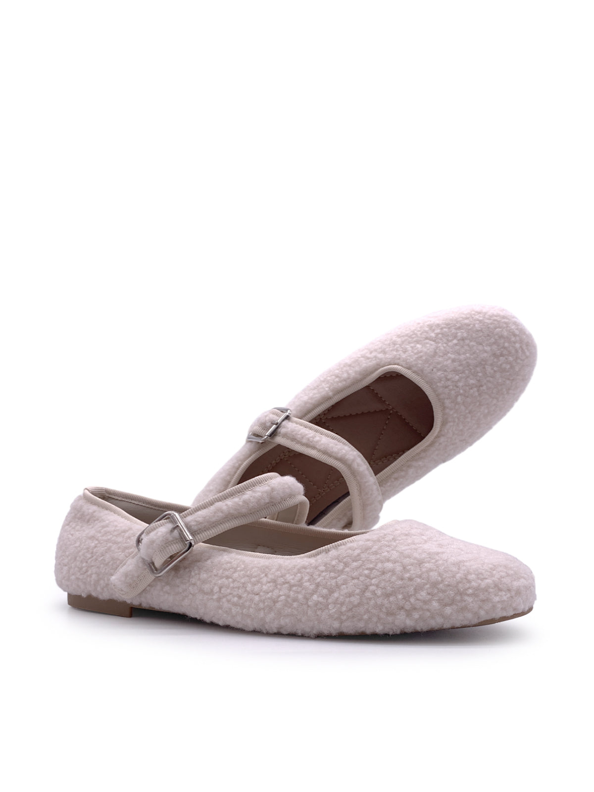 LAILA - Mary Jane in ecopelliccia modello teddy