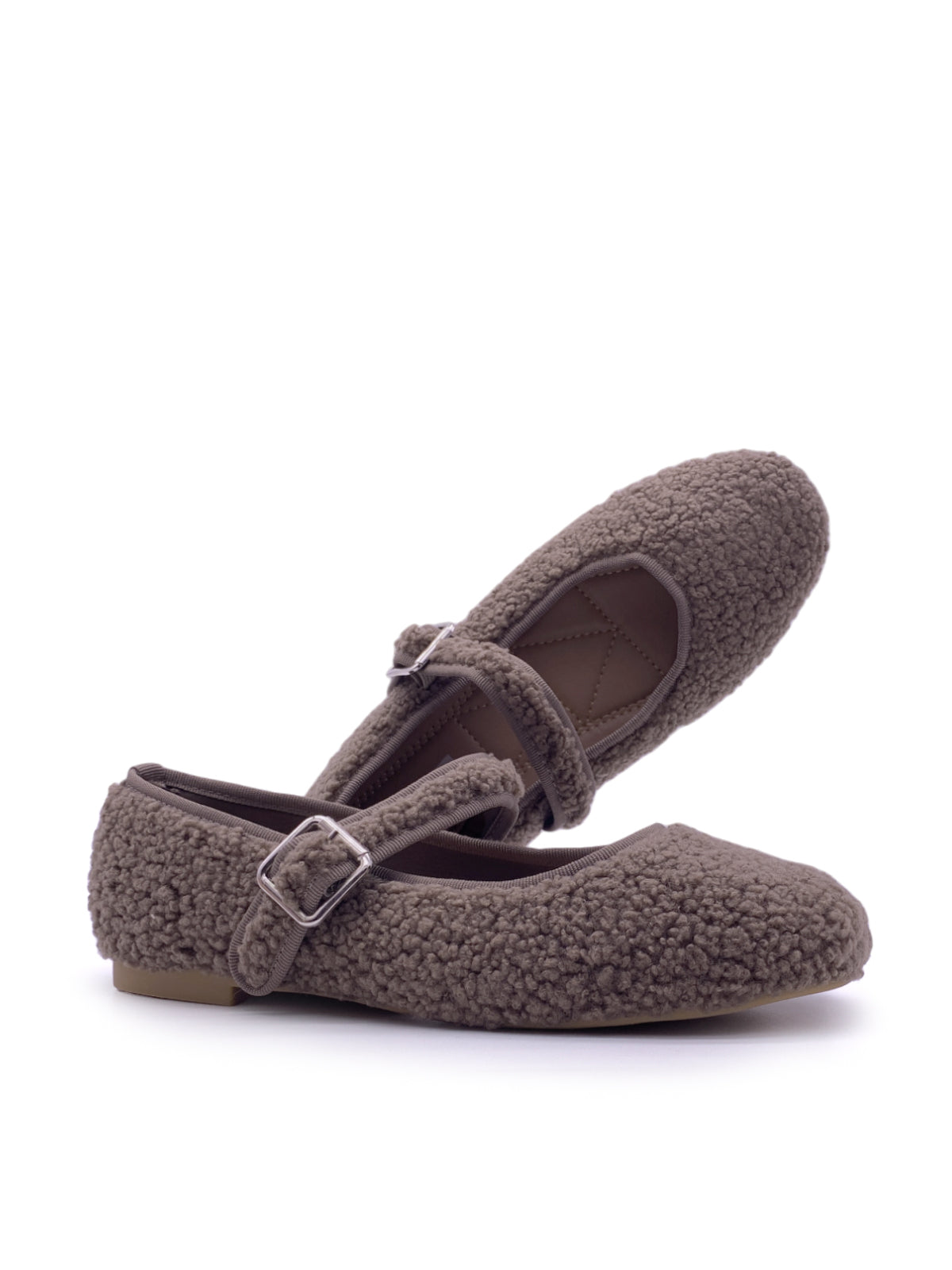 LAILA - Mary Jane in ecopelliccia modello teddy