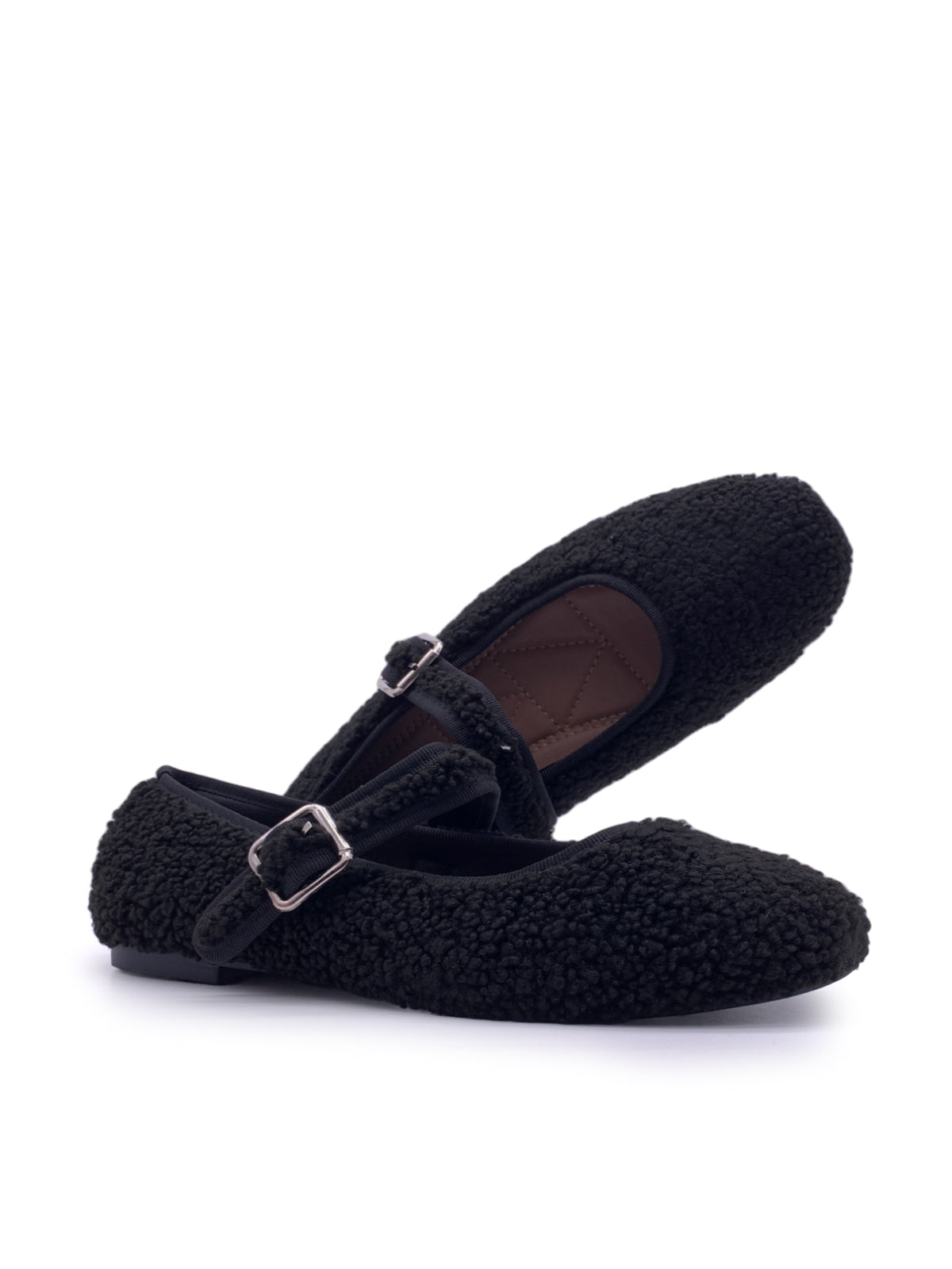 LAILA - Mary Jane in ecopelliccia modello teddy