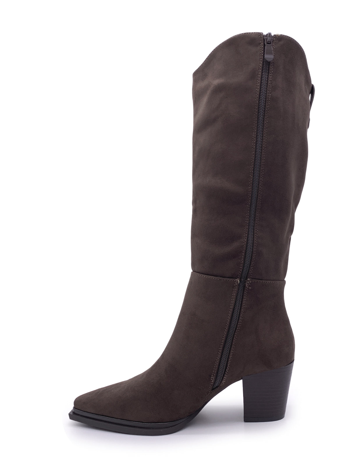 LAUREL - Stivali in ecopelle e camoscio con zip