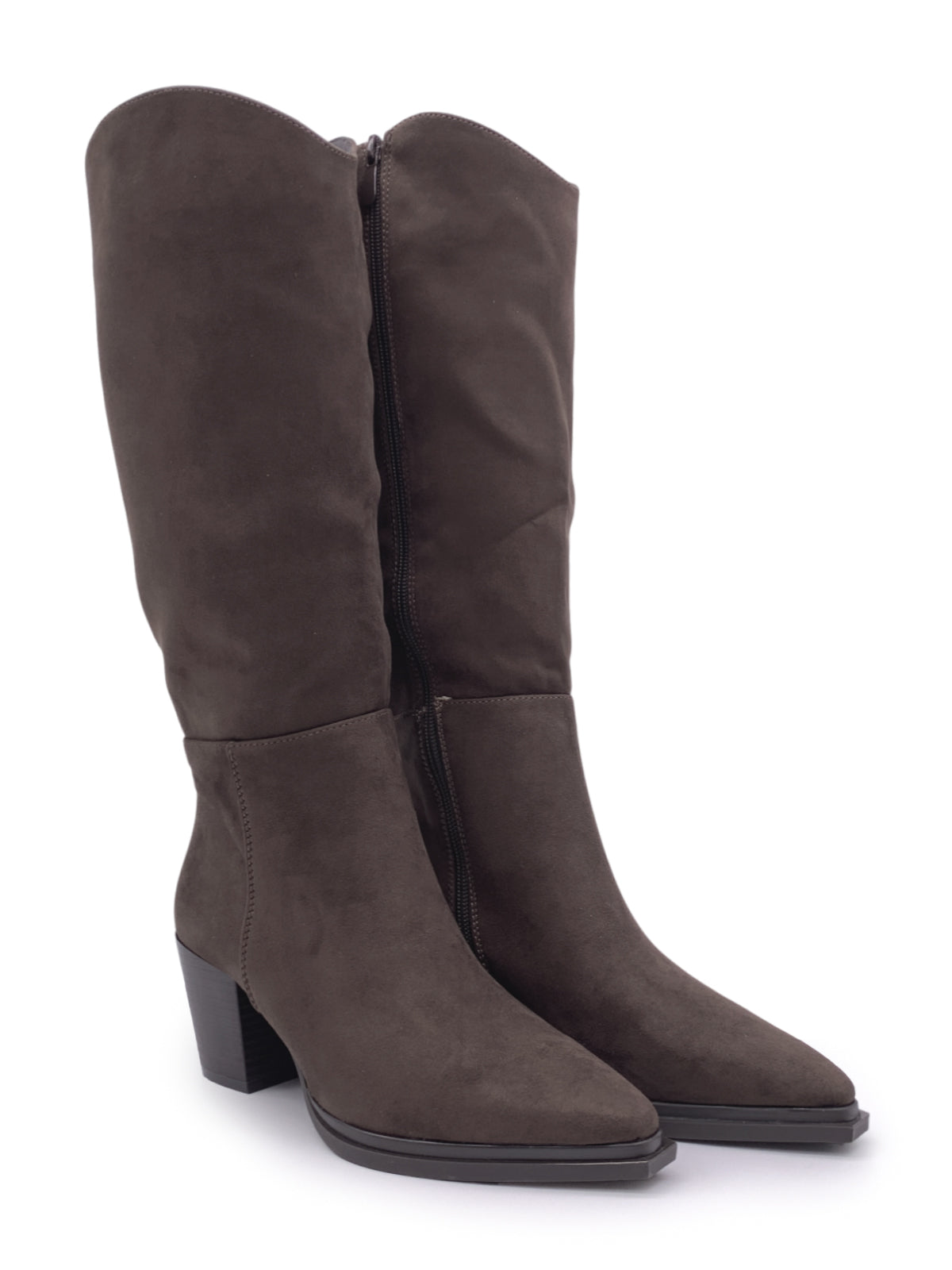 LAUREL - Stivali in ecopelle e camoscio con zip