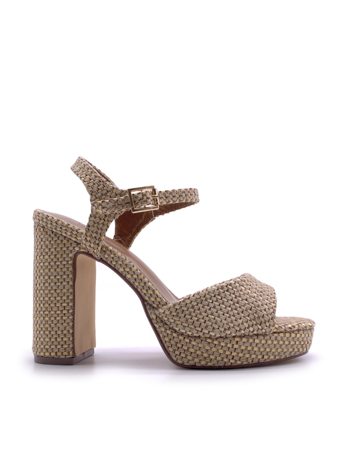 LISA -  Sandali con plateau in rafia