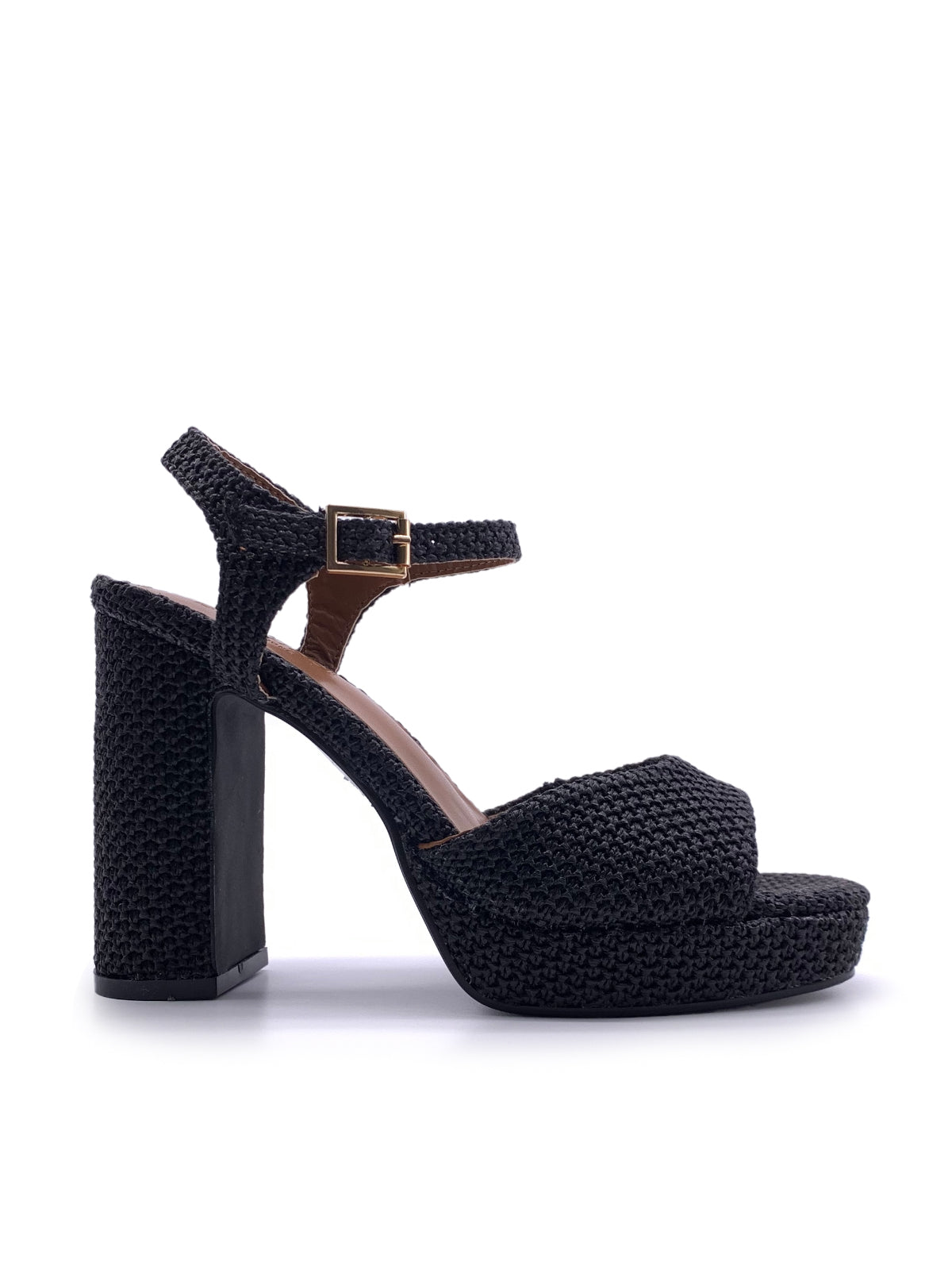 LISA -  Sandali con plateau in rafia