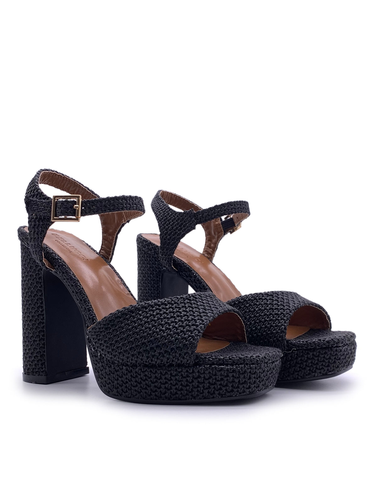 LISA -  Sandali con plateau in rafia