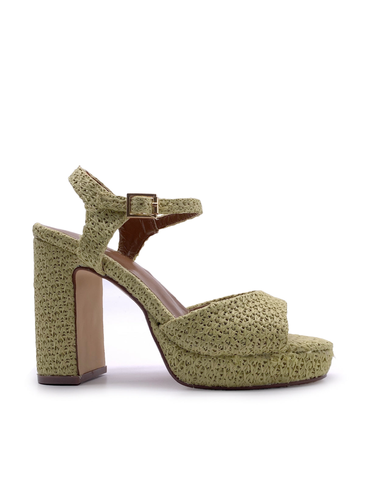LISA -  Sandali con plateau in rafia