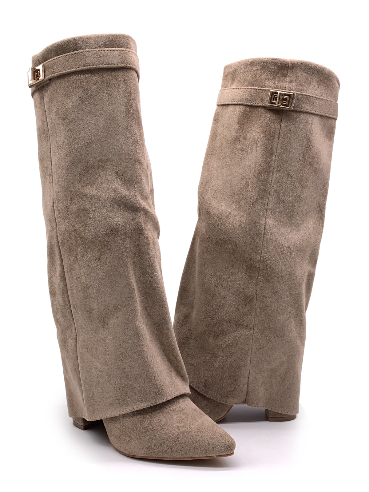 LIZ - Stivali in camoscio con risvolto