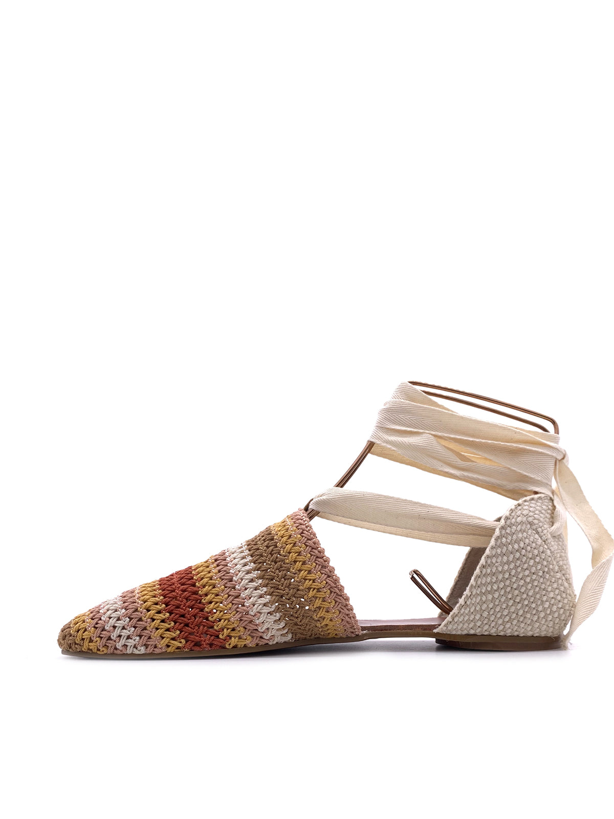 LOLITA-Ballerine in tessuto elasticizzato con lacc