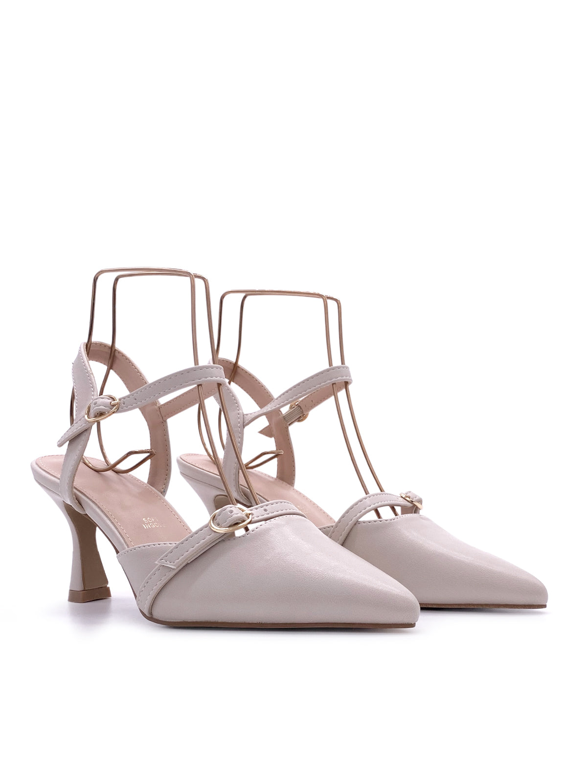 LOU - Decolletè Slingback in ecopelle con cinturini