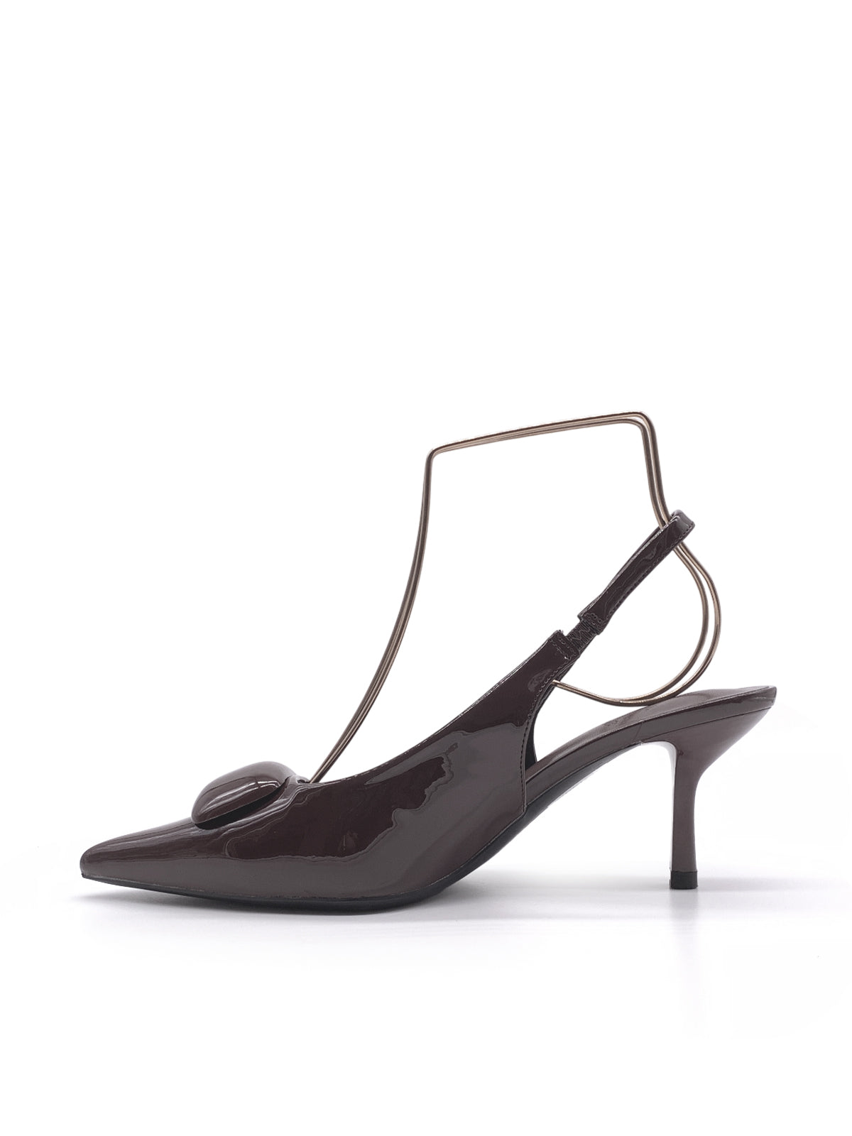 MANDY - Decolletè in vernice con accessorio