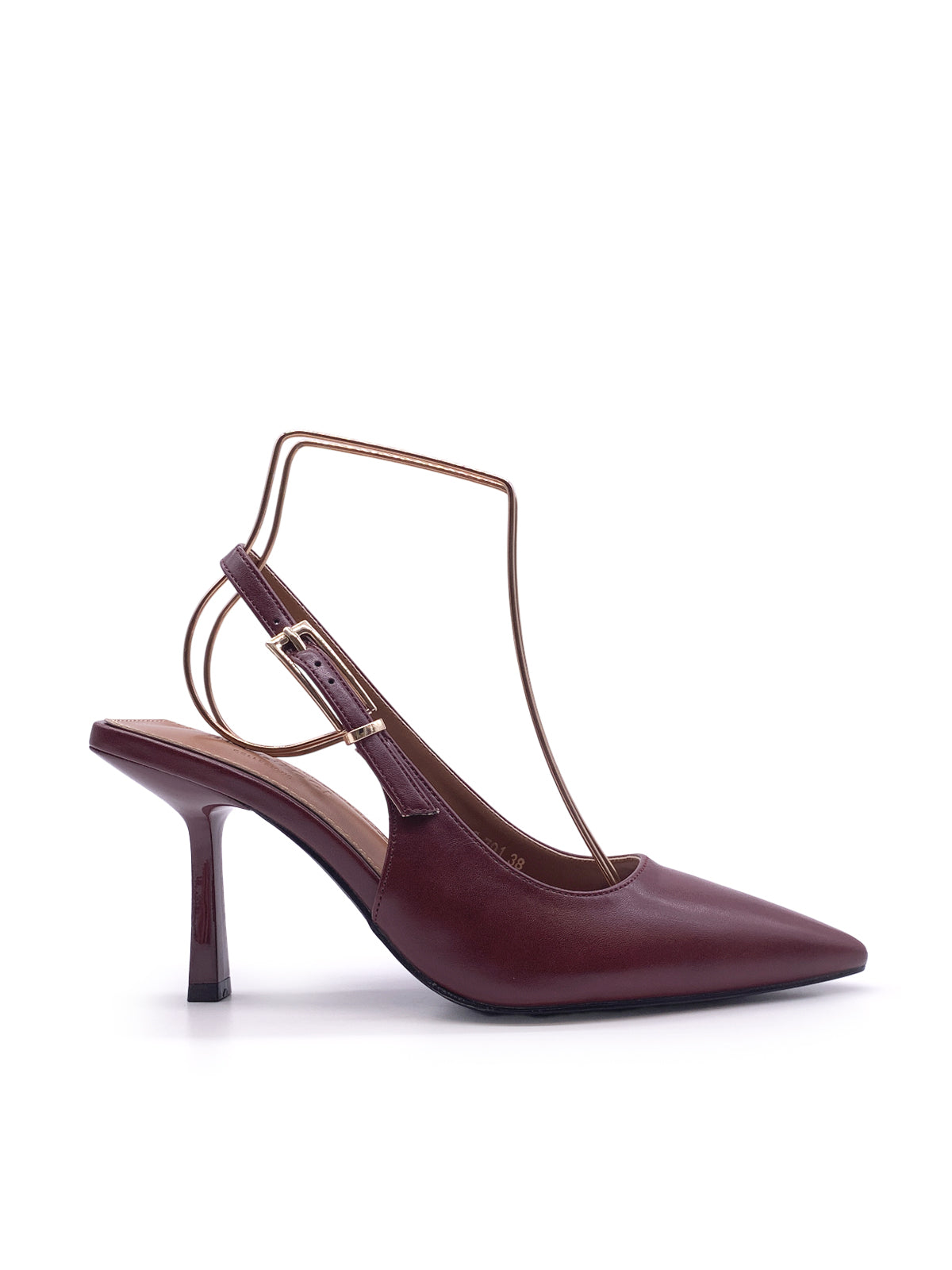 MANUELA - Decolletè in ecopelle con fibbiette