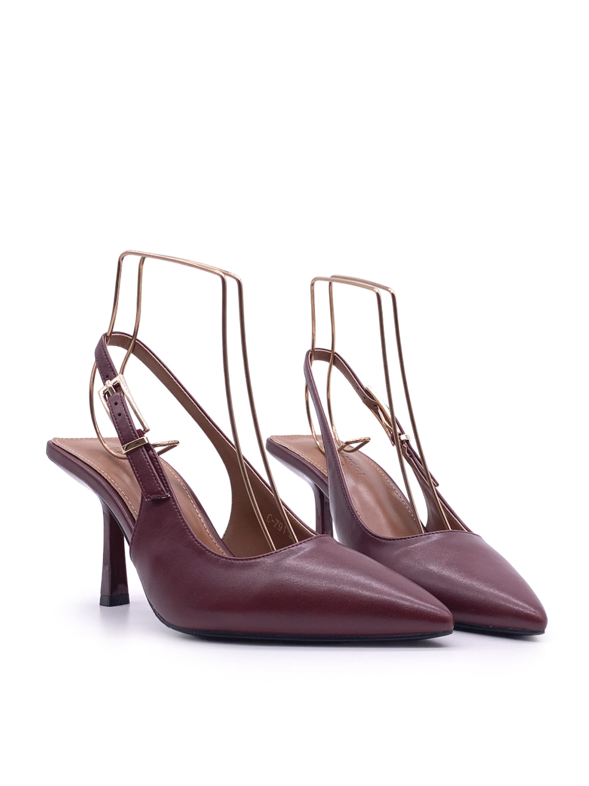 MANUELA - Decolletè in ecopelle con fibbiette