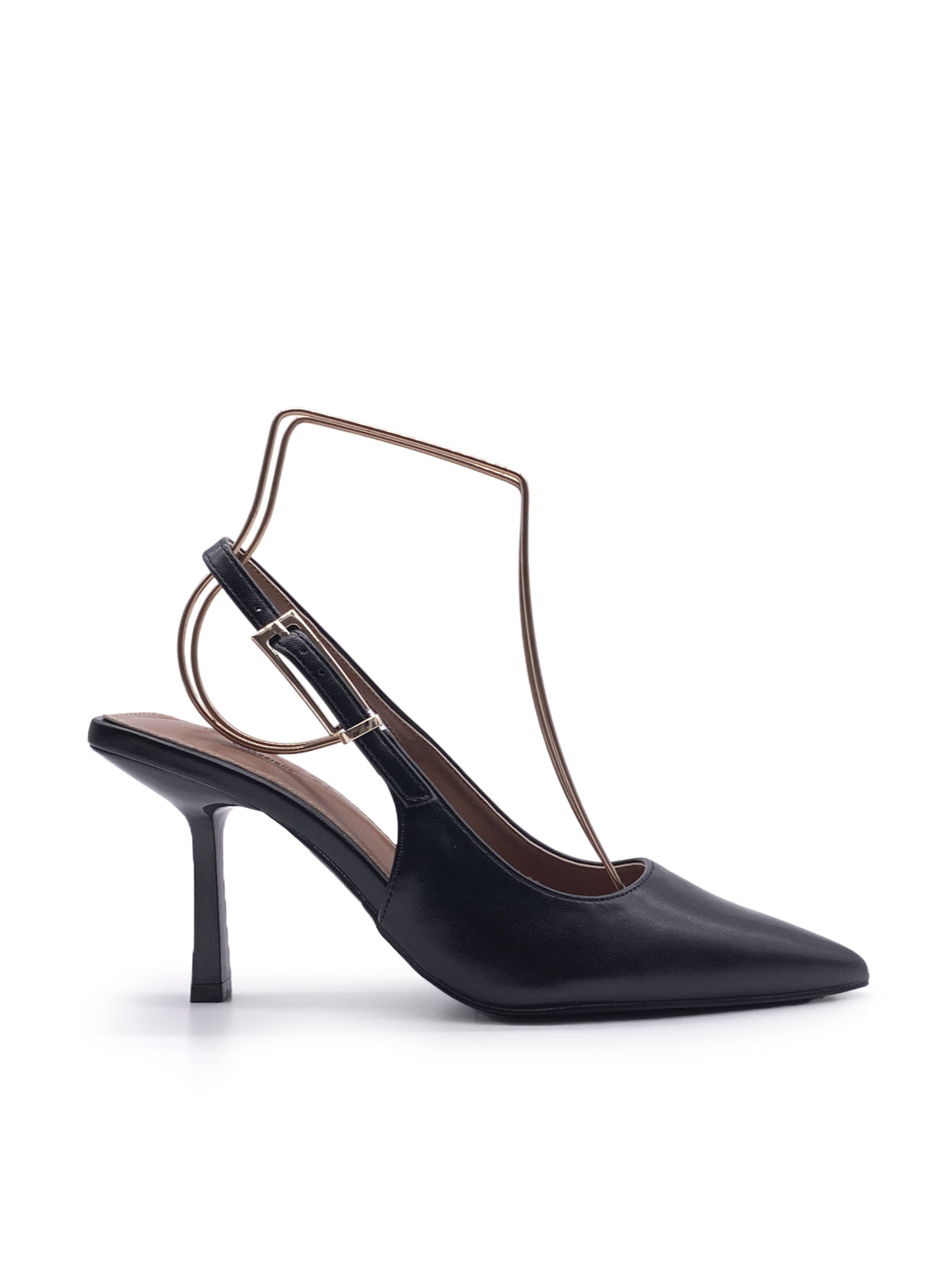 MANUELA - Decolletè in ecopelle con fibbiette