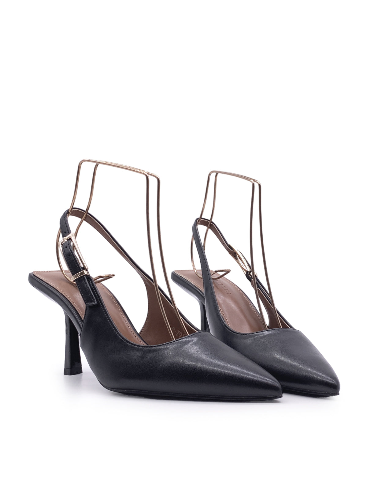 MANUELA - Decolletè in ecopelle con fibbiette