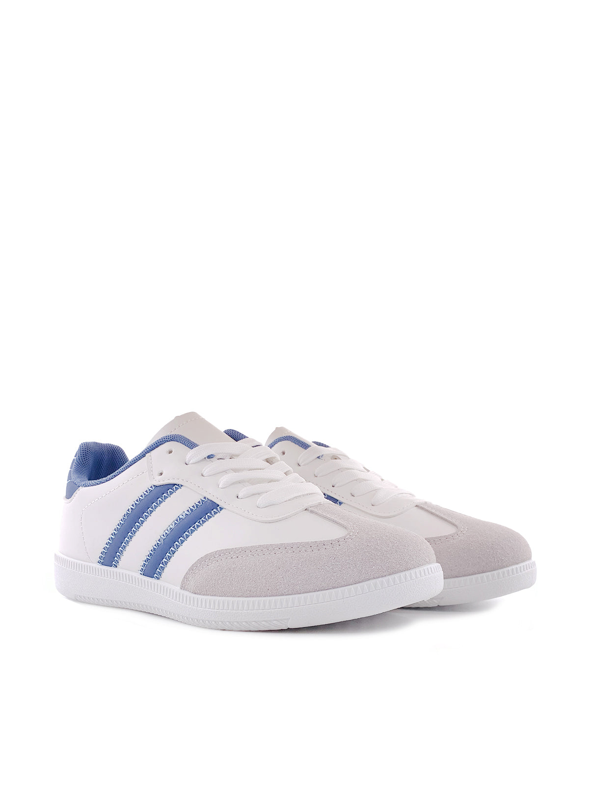 MARGHERITA - Sneakers in ecopelle e camoscio con stringhe