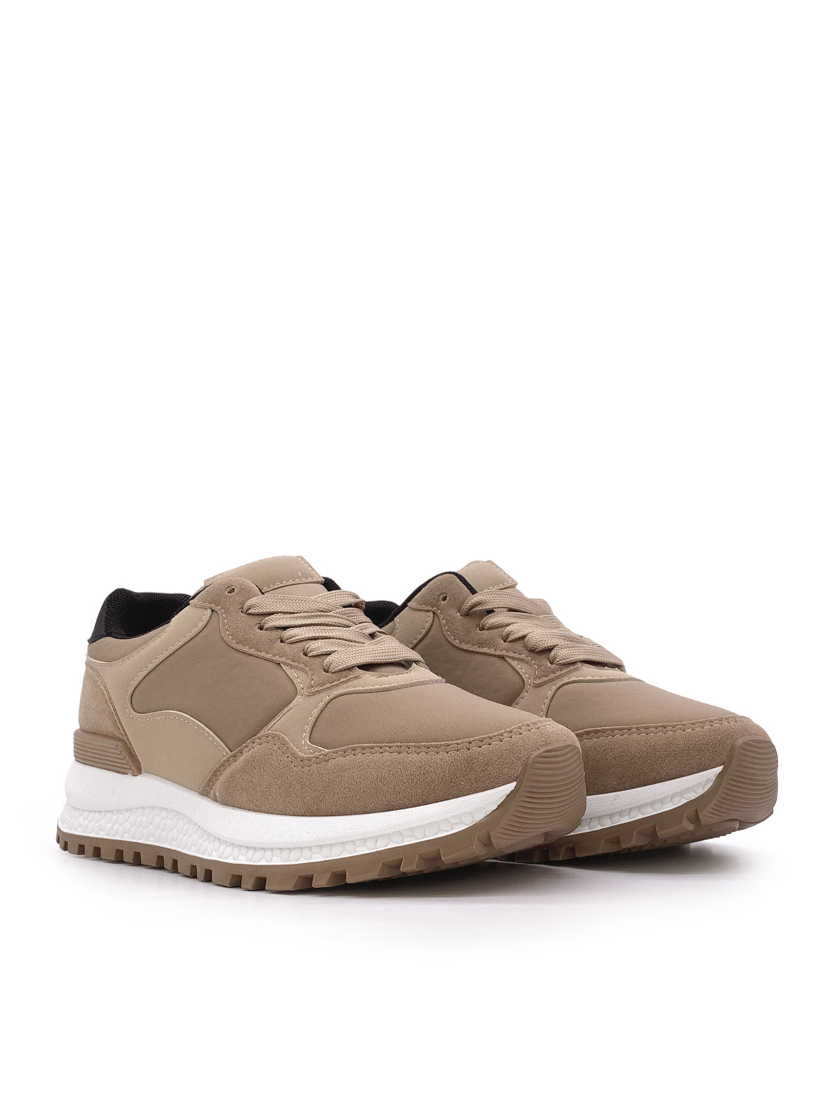 MARIANNA - Sneakers in ecopelle e camoscio con stringhe