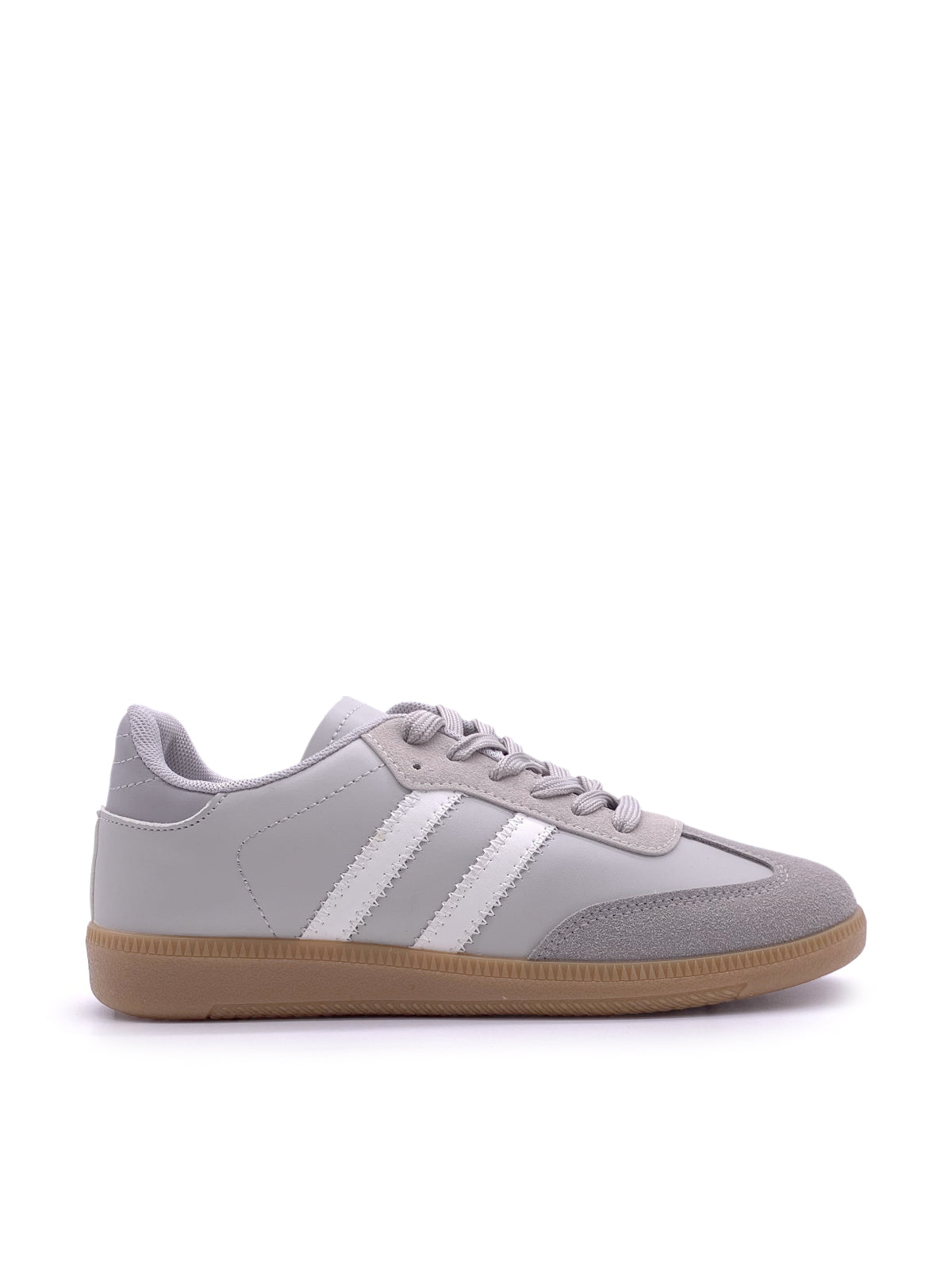 MARNIE - Sneakers in ecopelle e camoscio con stringhe