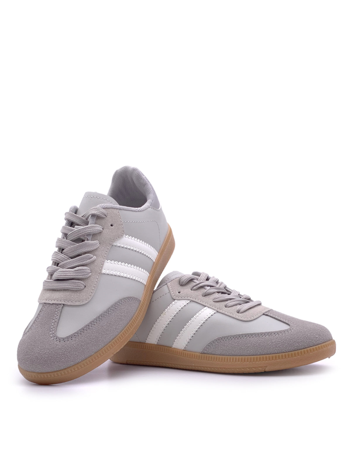 MARNIE - Sneakers in ecopelle e camoscio con stringhe